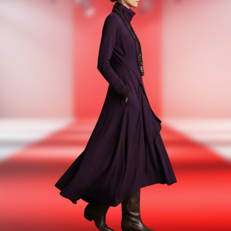 HYVALO | Skulpterad, elegant draperad klänning