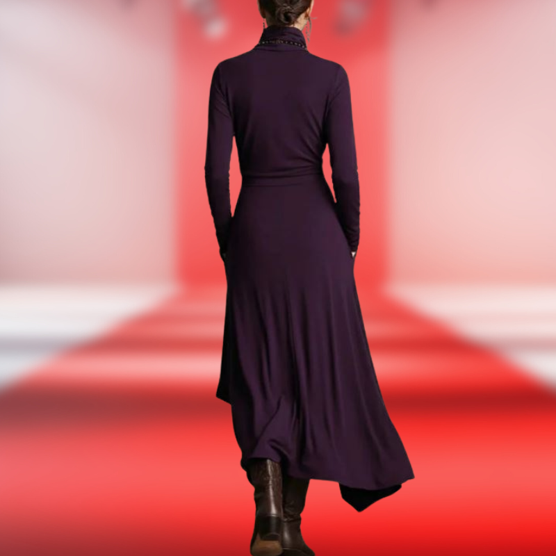 HYVALO | Skulpterad, elegant draperad klänning