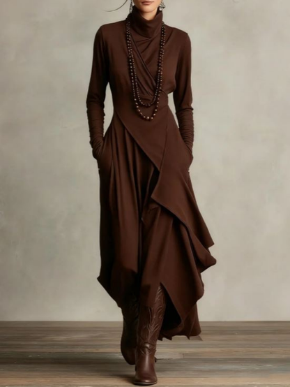HYVALO | Skulpterad, elegant draperad klänning