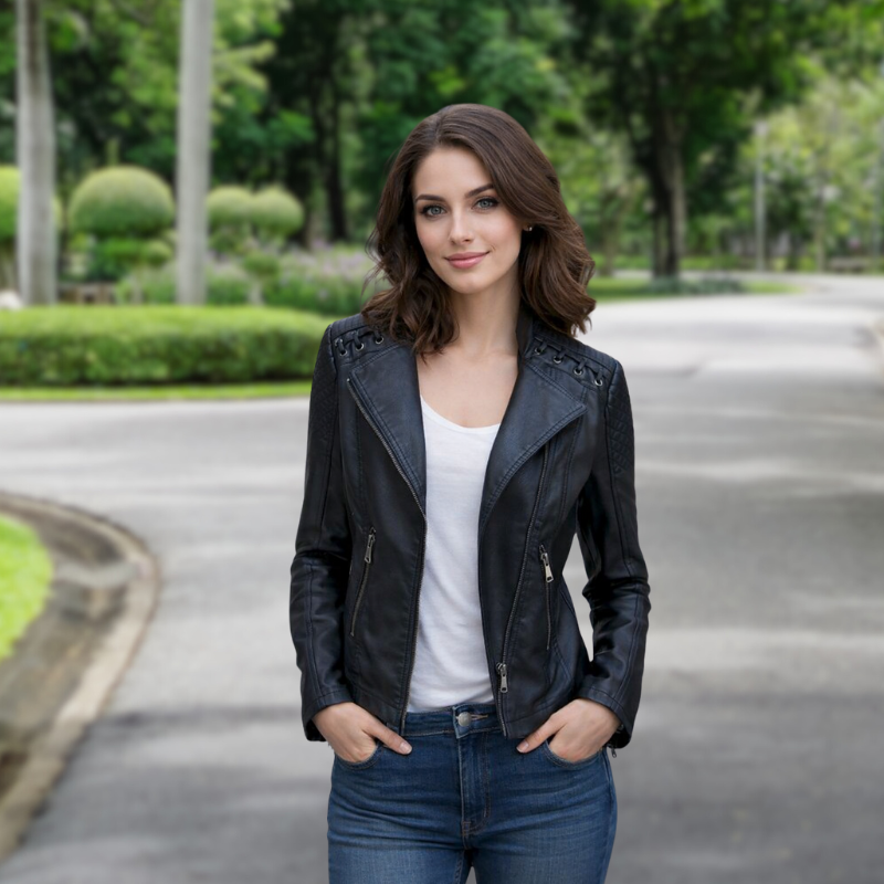 HYVALO | Jacka i motorcykelstil