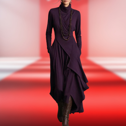 HYVALO | Skulpterad, elegant draperad klänning