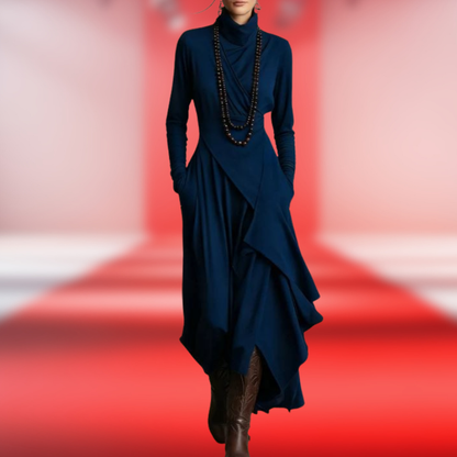 HYVALO | Skulpterad, elegant draperad klänning